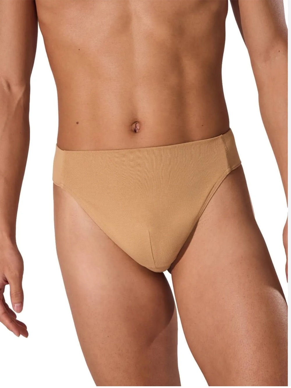 Capezio Reinforced Front Lined Tan Dance Belt / brief for Men N26 Sz M